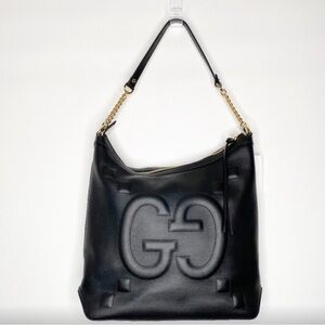 Gucci Apollo Embossed Gg Calfskin Leather Hobo Bag